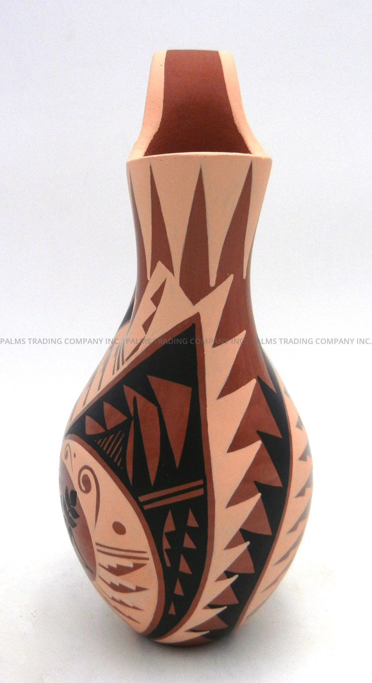 Jemez Glendora Fragua Handmade, Hand Painted and Polished Polychrome Wedding Vase - Image 3
