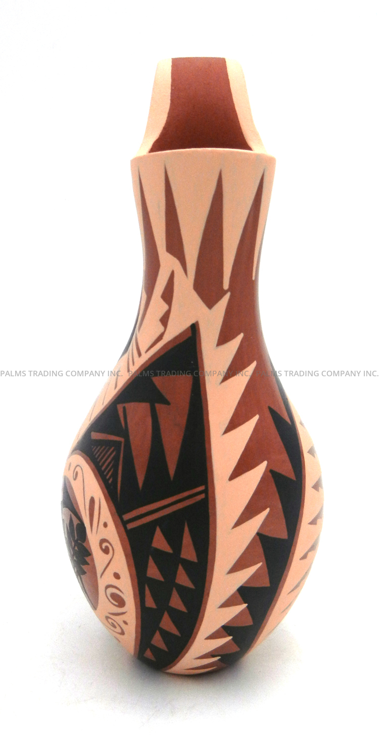 Jemez Glendora Fragua Handmade, Hand Painted and Polished Polychrome Wedding Vase - Image 5