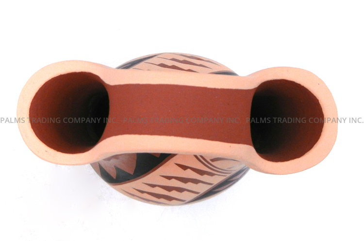 Jemez Glendora Fragua Handmade, Hand Painted and Polished Polychrome Wedding Vase - Image 6