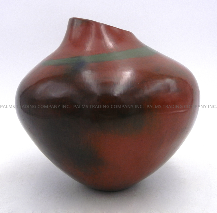 Navajo Handmade Pine Pitch Sloped Rim Jar by Alice Cling - Image 5