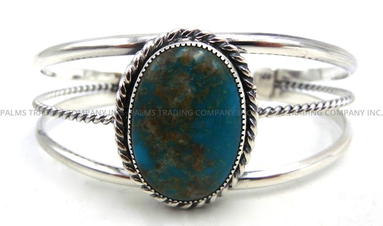 Navajo turquoise and sterling silver cuff bracelet
