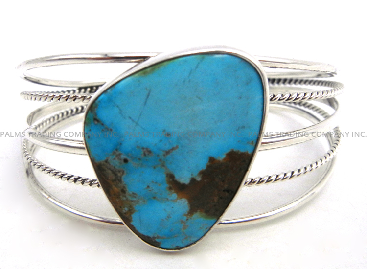Navajo turquoise and sterling silver cuff bracelet