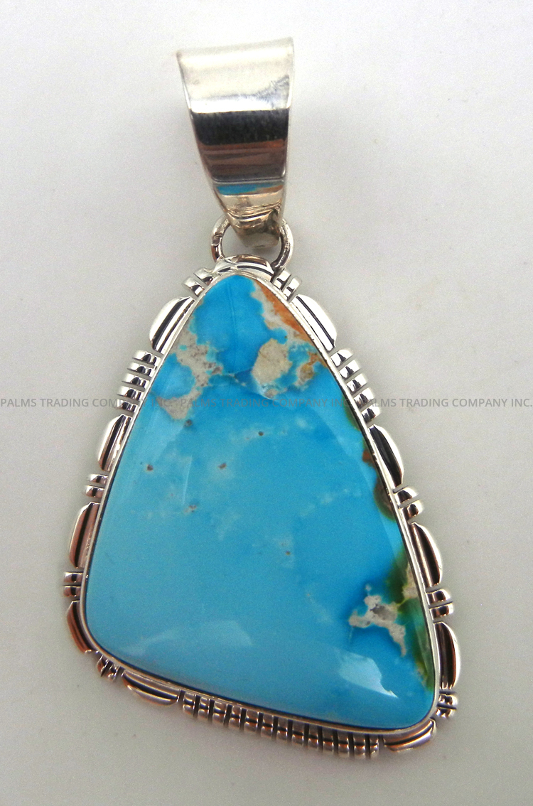 Navajo turquoise and sterling silver pendant