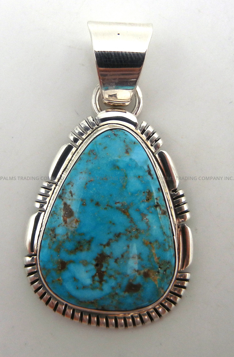 Navajo turquoise and sterling silver pendant