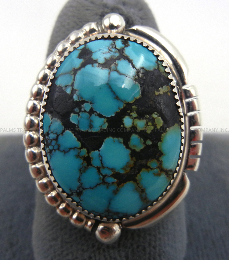 Navajo turquoise and sterling silver ring by Alice McShirley