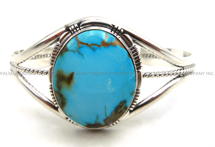 Navajo turquoise and sterling silver cuff bracelet
