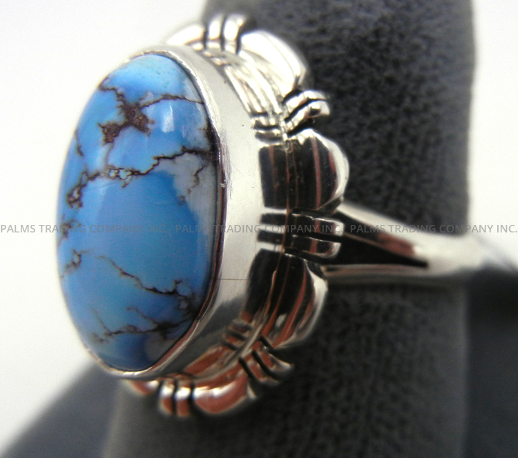 Navajo Golden Hills Turquoise and Sterling Silver Ring - Image 3