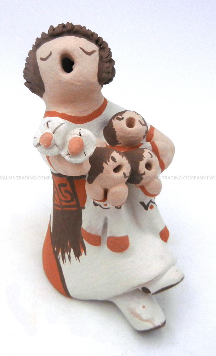 Isleta seated storyteller figurine with three children by Mona Teller