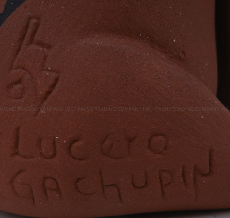 Jemez Carol Lucero Gachupin Dog Figurine with Two Children - Image 7