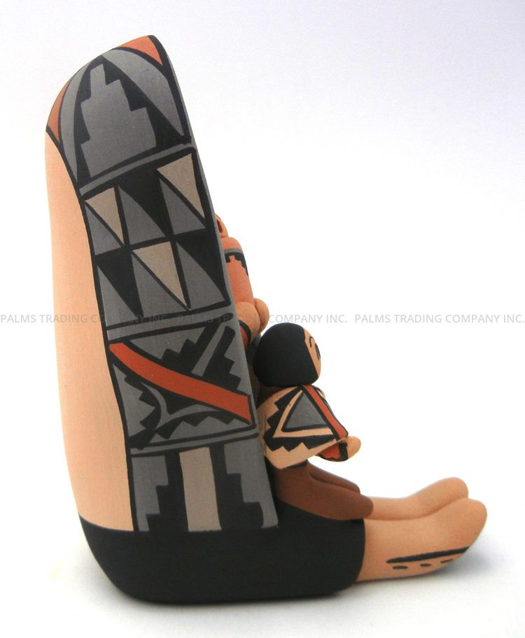 Jemez Chrislyn Fragua Seated Storyteller Figurine with Two Children - Image 5