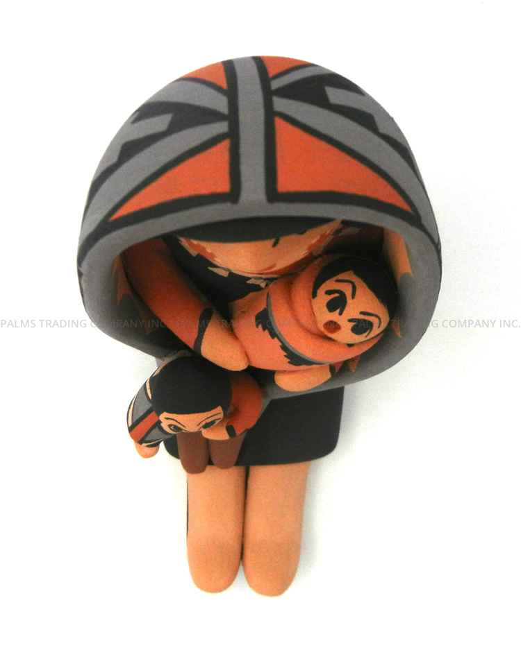 Jemez Chrislyn Fragua Seated Storyteller Figurine with Two Children - Image 6