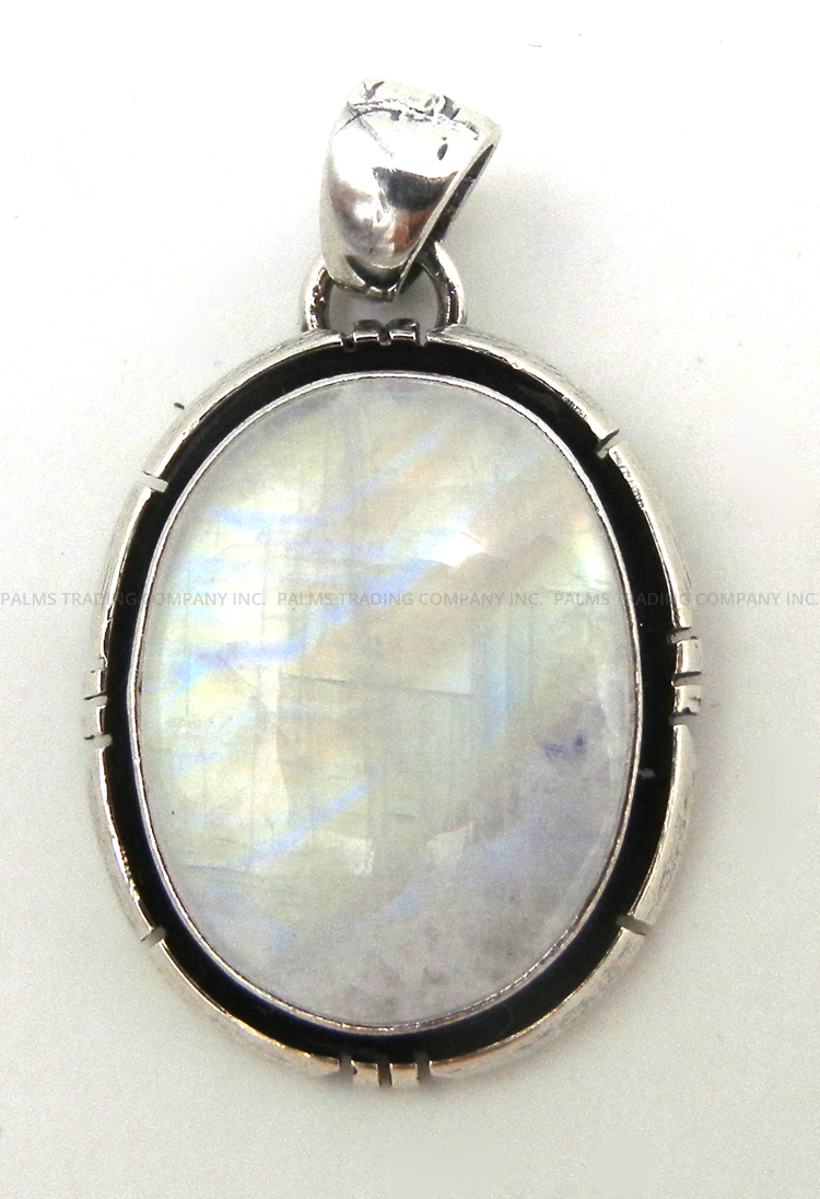 Navajo mother of pearl and sterling silver pendant