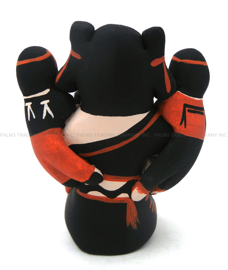 Cochiti Mary Herrera Seated Storyteller Figurine with Six Children - Image 4