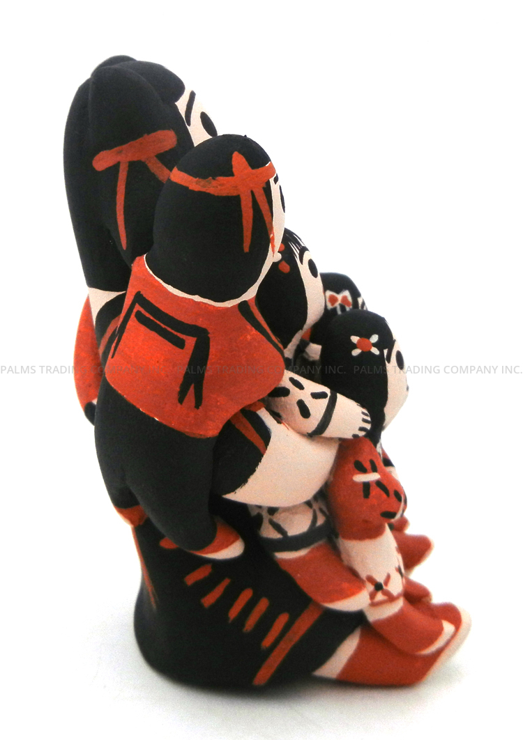 Cochiti Mary Herrera Seated Storyteller Figurine with Six Children - Image 5