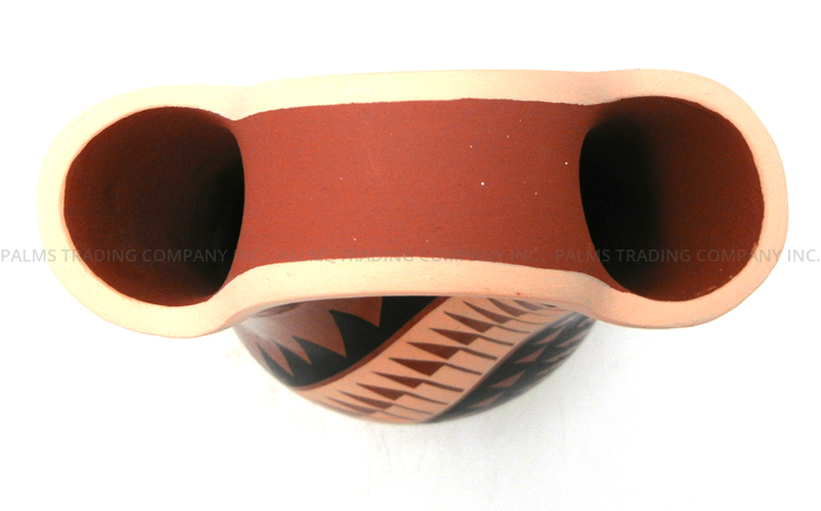 Jemez Geraldine Sandia Handmade, Hand Painted and Polished Multi-Pattern Polychrome Wedding Vase - Image 6