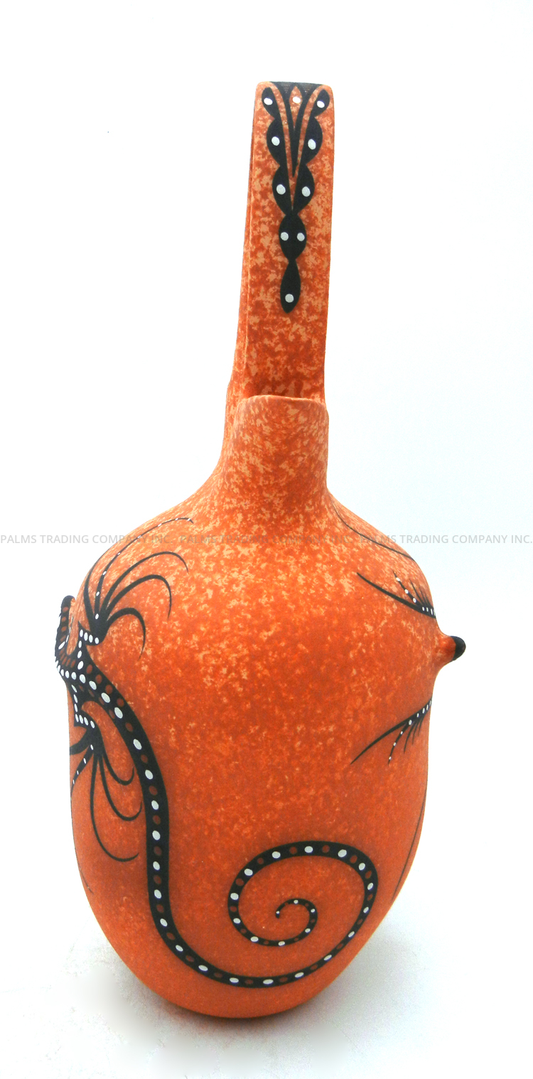 Zuni Adam Cellicion Handmade Three Dimensional Lizard Wedding Vase - Image 5