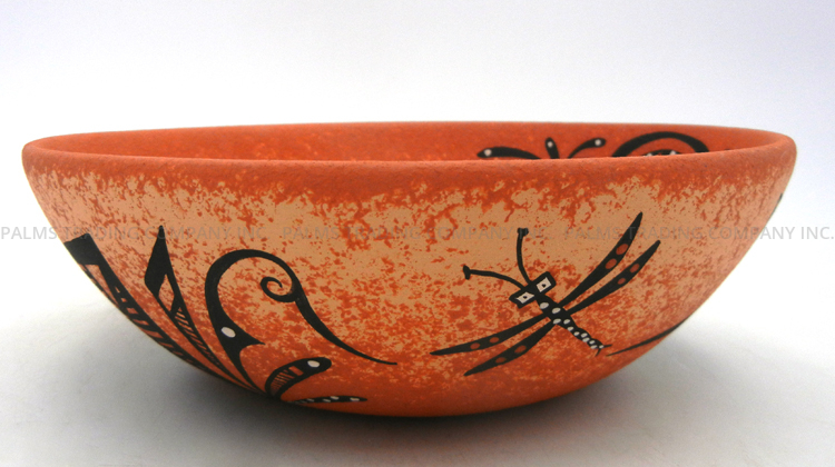 Zuni Deldrick Cellicion Handmade and Hand Painted Three Dimensional Lizard Bowl - Image 4